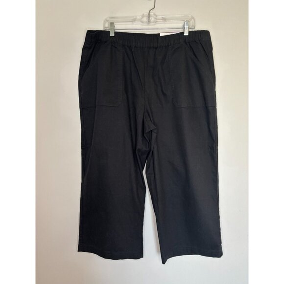 STYLE & CO NEW Pull On Capri Womens XXL Black High Rise Slash Pockets - Picture 7 of 10